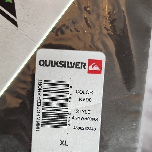 NWT Quiksilver Black Performance Wetsuit Shorts - Picture 7 of 7